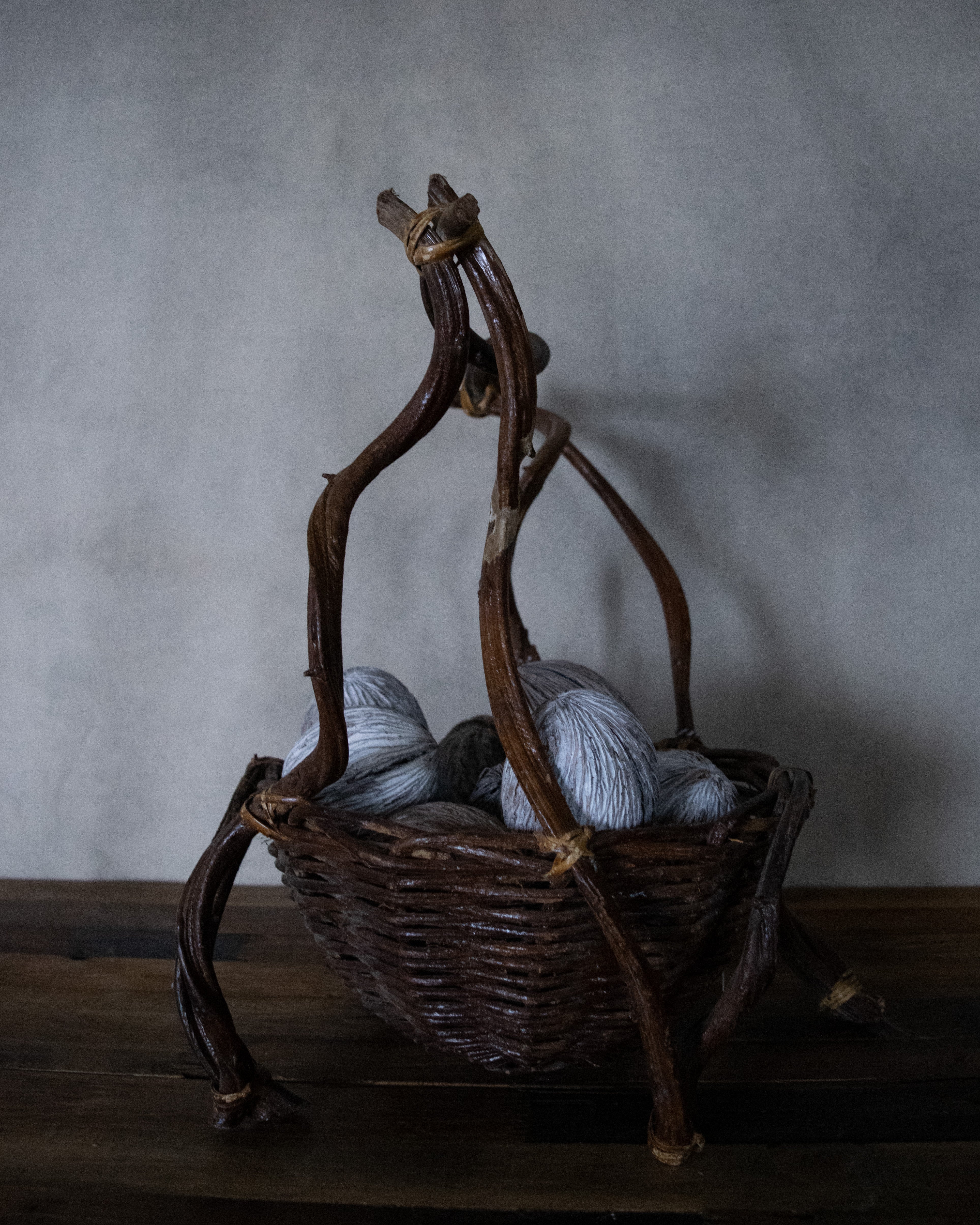 Vintage Handmade Wicker Basket